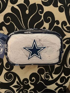 Vera Bradley Clear DALLAS COWBOYS Cosmetic Pouch - Navy & White